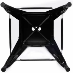 Tabourets de bar métal noir avec dossier*IDMarket Discount