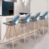 Tabourets de bar scandinaves bleu patchwork*IDMarket Hot
