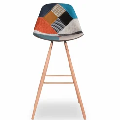Tabourets de bar scandinaves patchwork multicolore*IDMarket Online