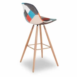 Tabourets de bar scandinaves patchwork multicolore*IDMarket Online