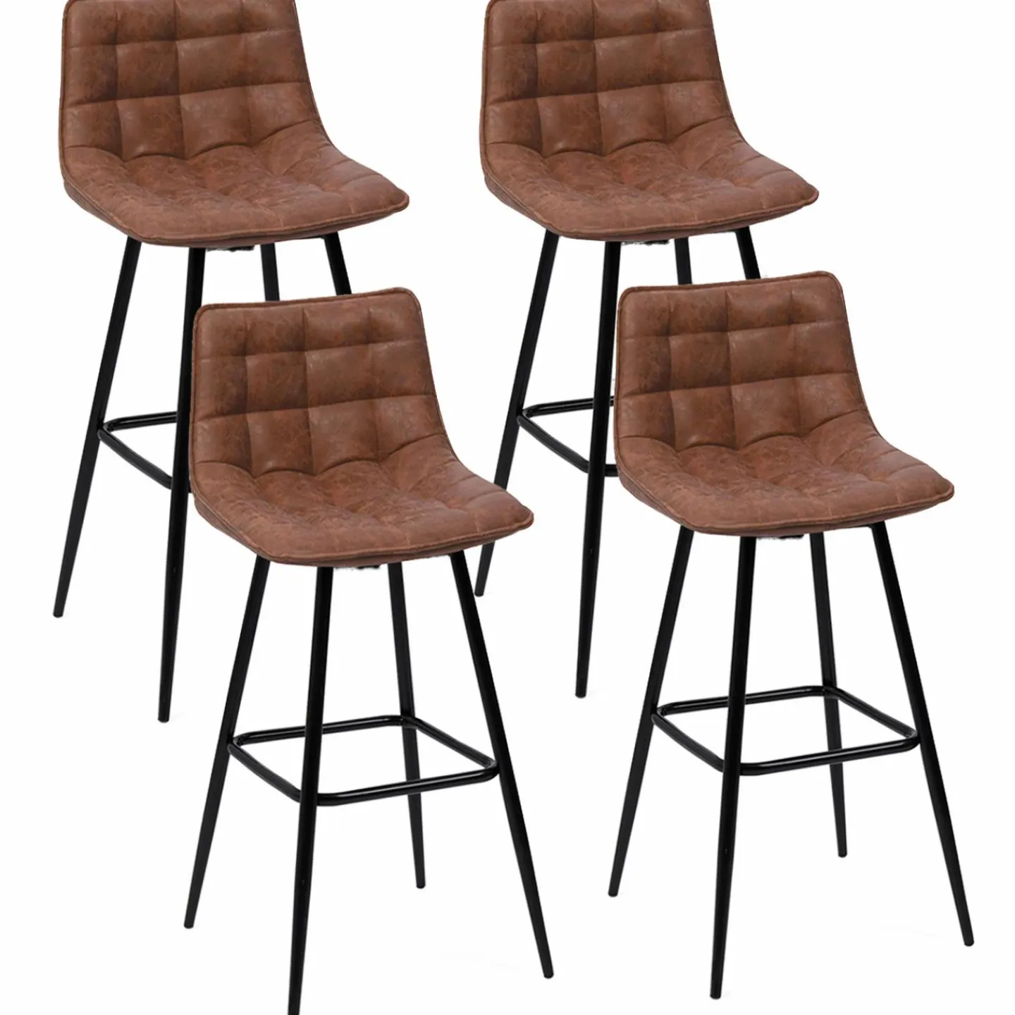 Tabourets de bar vintage marron vieilli*IDMarket Clearance
