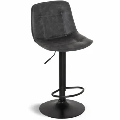 Tabourets réglables en hauteur gris*IDMarket New