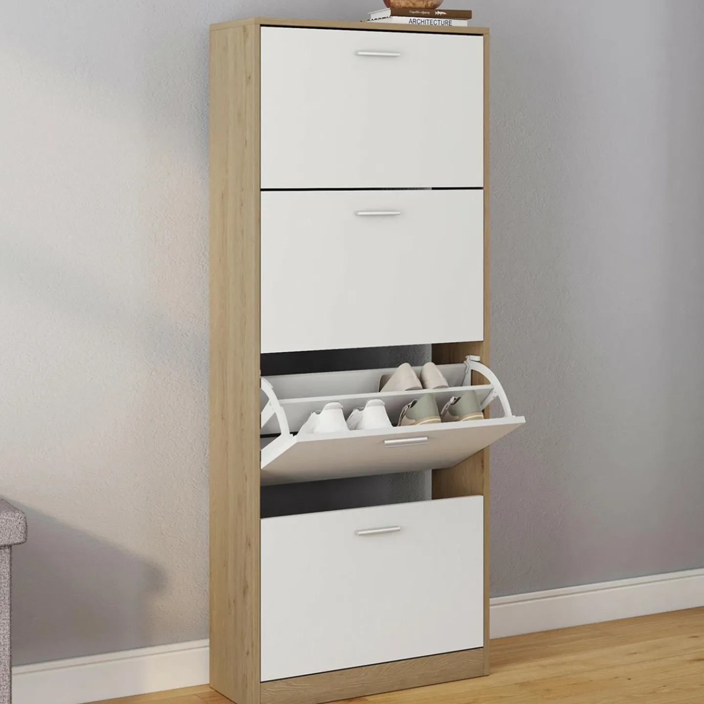 Étagère à chaussures 4 portes*IDMarket Clearance