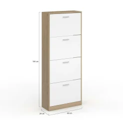 Étagère à chaussures 4 portes*IDMarket Clearance