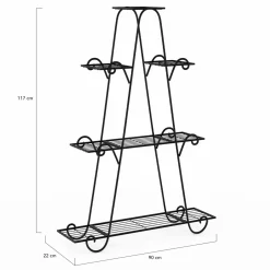 Étagère à pots de fleurs en métal avec 9 niveaux*IDMarket Discount