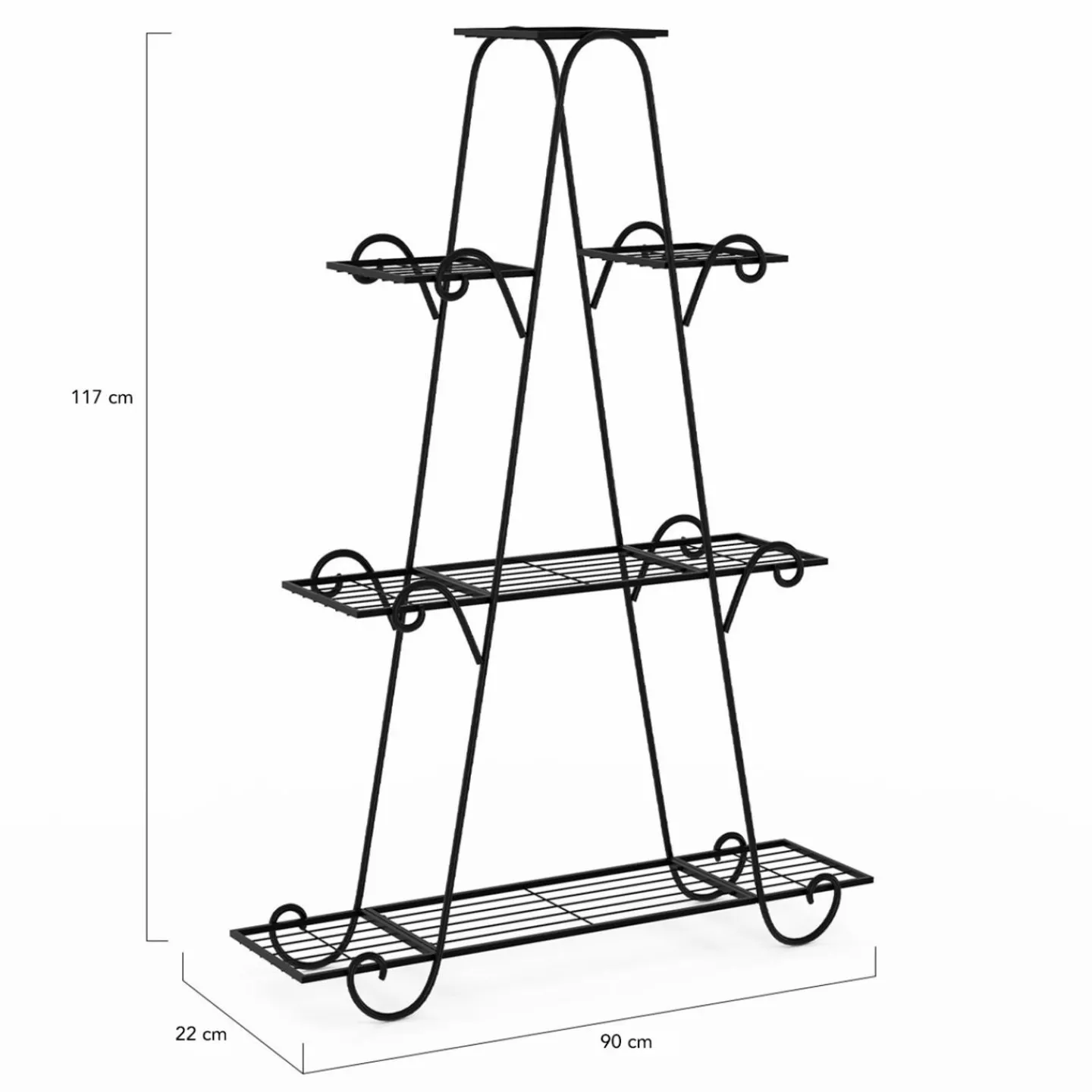 Étagère à pots de fleurs en métal avec 9 niveaux*IDMarket Discount