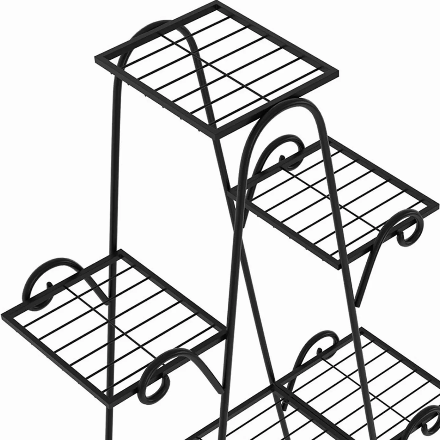 Étagère à pots de fleurs en métal avec 9 niveaux*IDMarket Discount