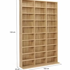 Étagère bibliothèque 30 cases modulables effet bois*IDMarket Hot