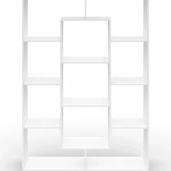 Étagère bibliothèque blanche 143 cm 11 compartiments*IDMarket New