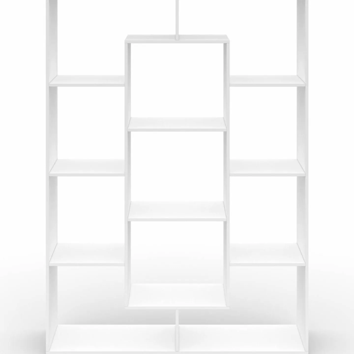 Étagère bibliothèque blanche 143 cm 11 compartiments*IDMarket New