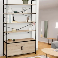 Étagère bibliothèque industrielle 170 cm*IDMarket Clearance