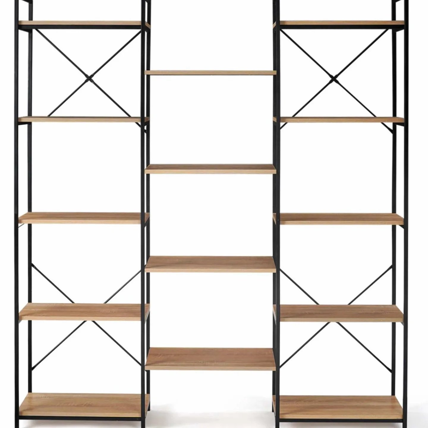 Étagère bibliothèque industrielle bois et métal 170 cm*IDMarket Sale