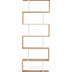Étagère blanc et bois en S 6 niveaux*IDMarket New