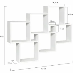 Étagère blanche murale avec 8 cubes*IDMarket Sale