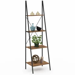 Étagère échelle industrielle effet vieilli 4 niveaux 170 cm*IDMarket Best