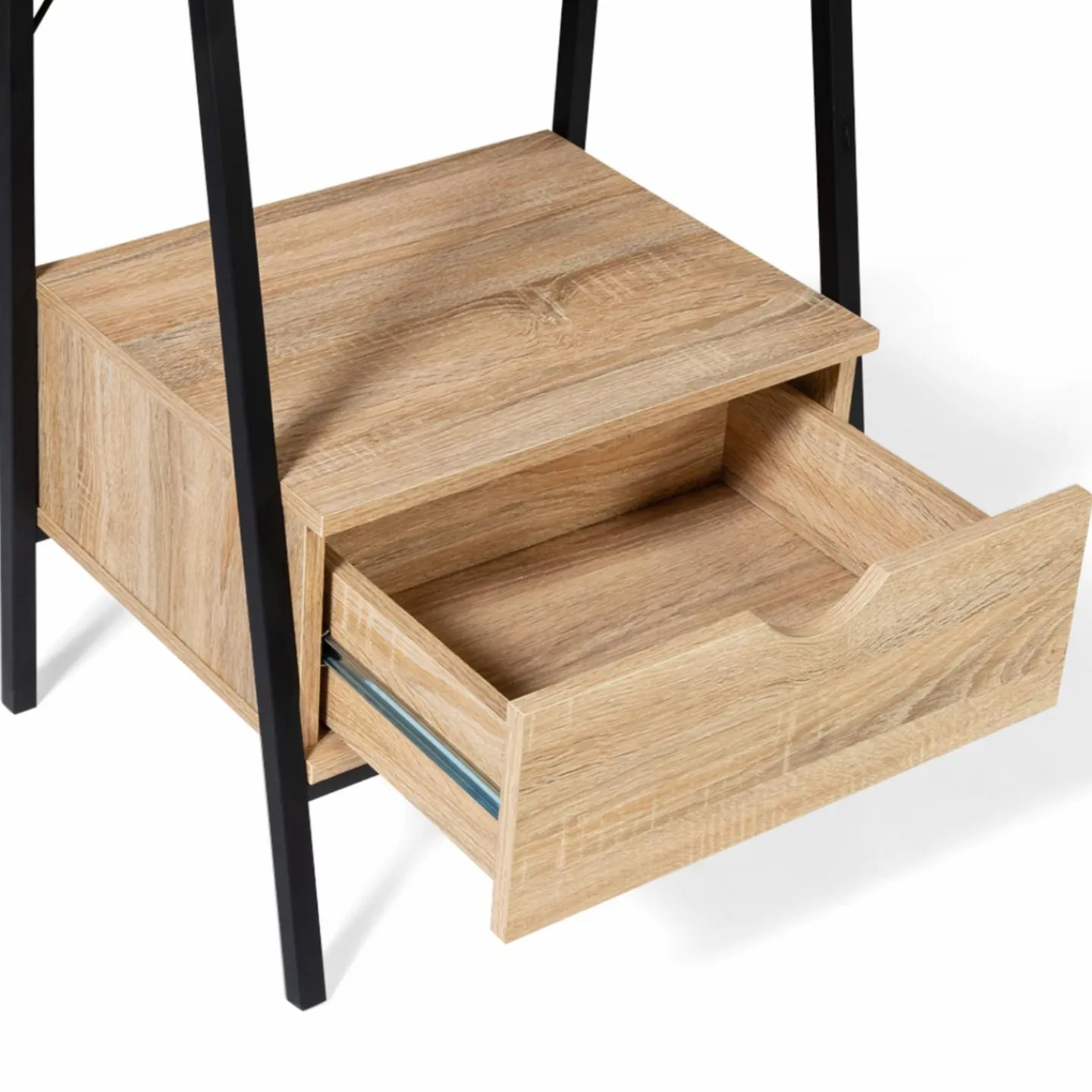 Étagère échelle industrielle 4 niveaux avec tiroir*IDMarket Discount