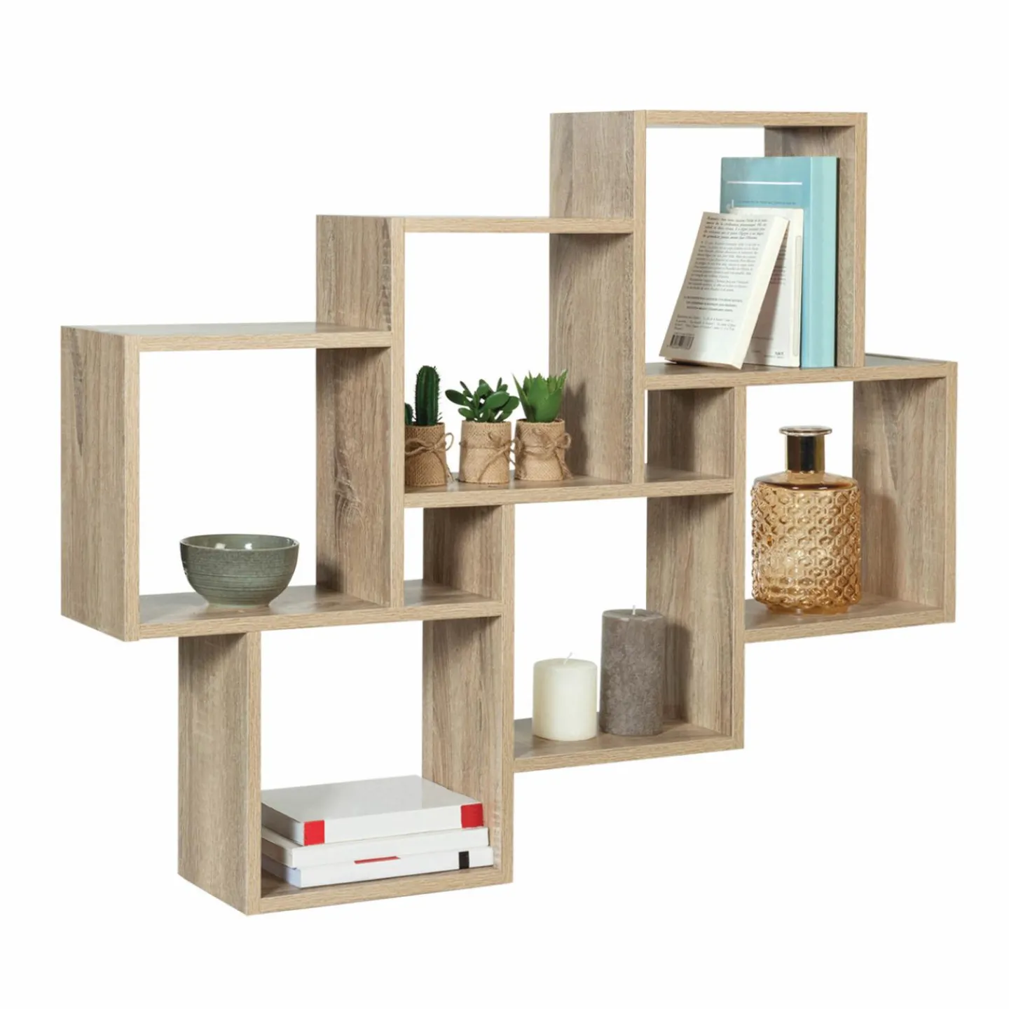 Étagère cube murale bois 1m*IDMarket Discount