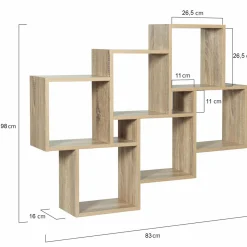 Étagère cube murale bois 1m*IDMarket Discount