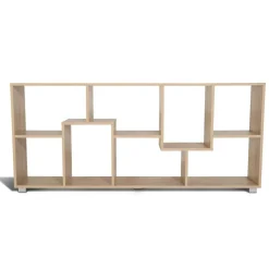 Étagère de salon moderne en bois imitation hêtre*IDMarket Clearance
