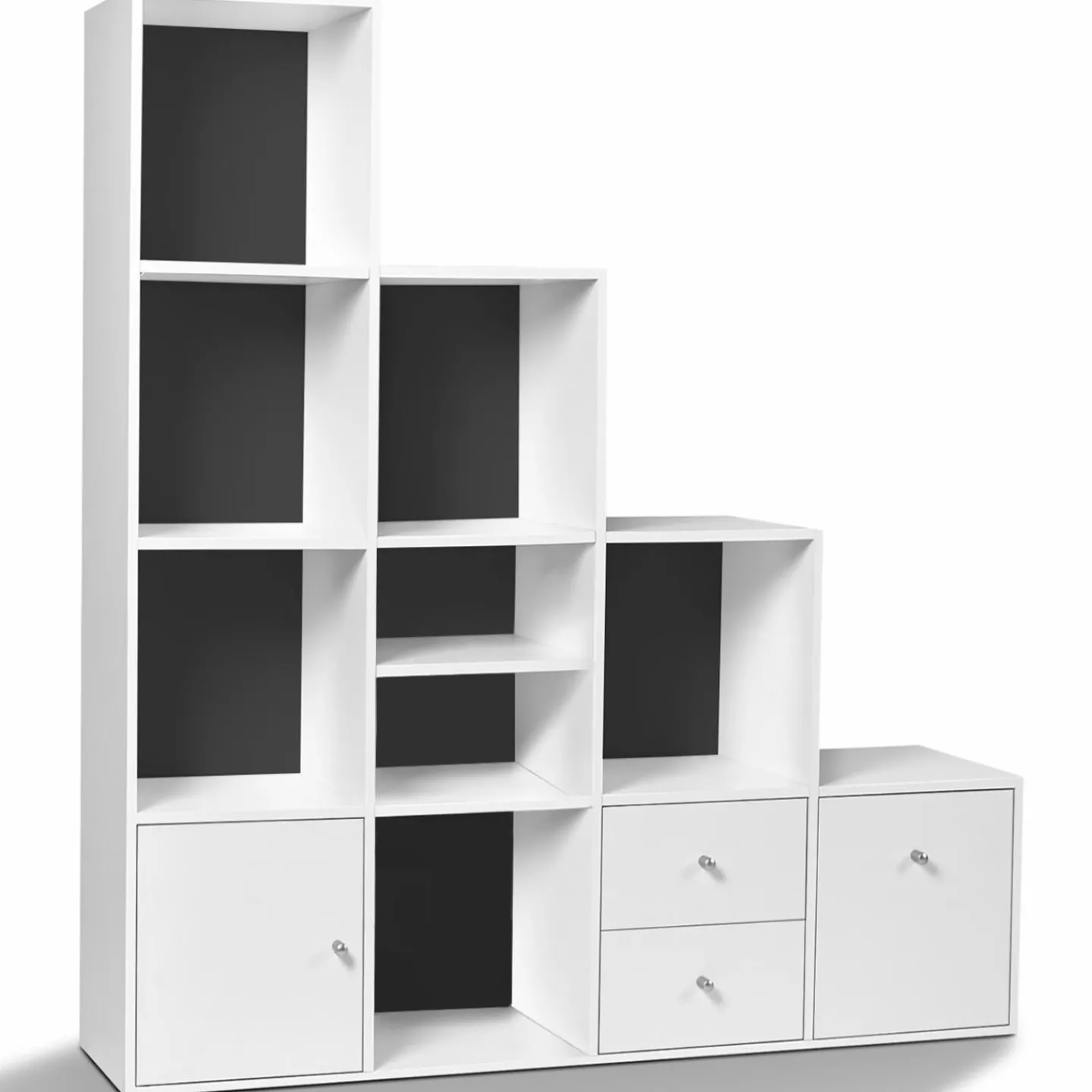 Étagère escalier blanche et grise*IDMarket New