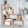 Étagère escalier bois façon hêtre*IDMarket New