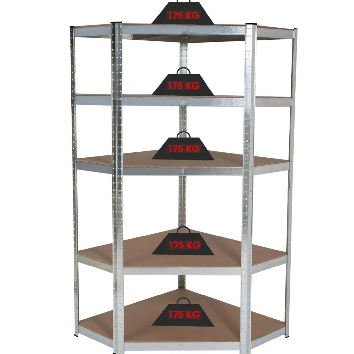 Étagère galva 875 kg 5 plateaux*IDMarket Sale