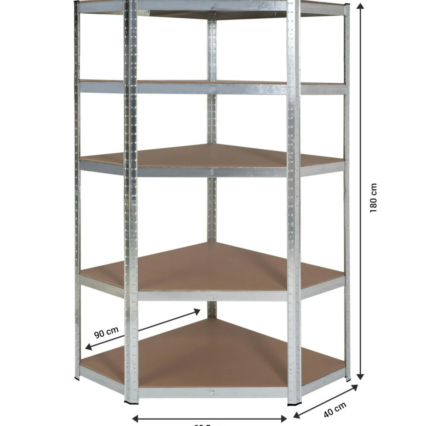 Étagère galva 875 kg 5 plateaux*IDMarket Sale