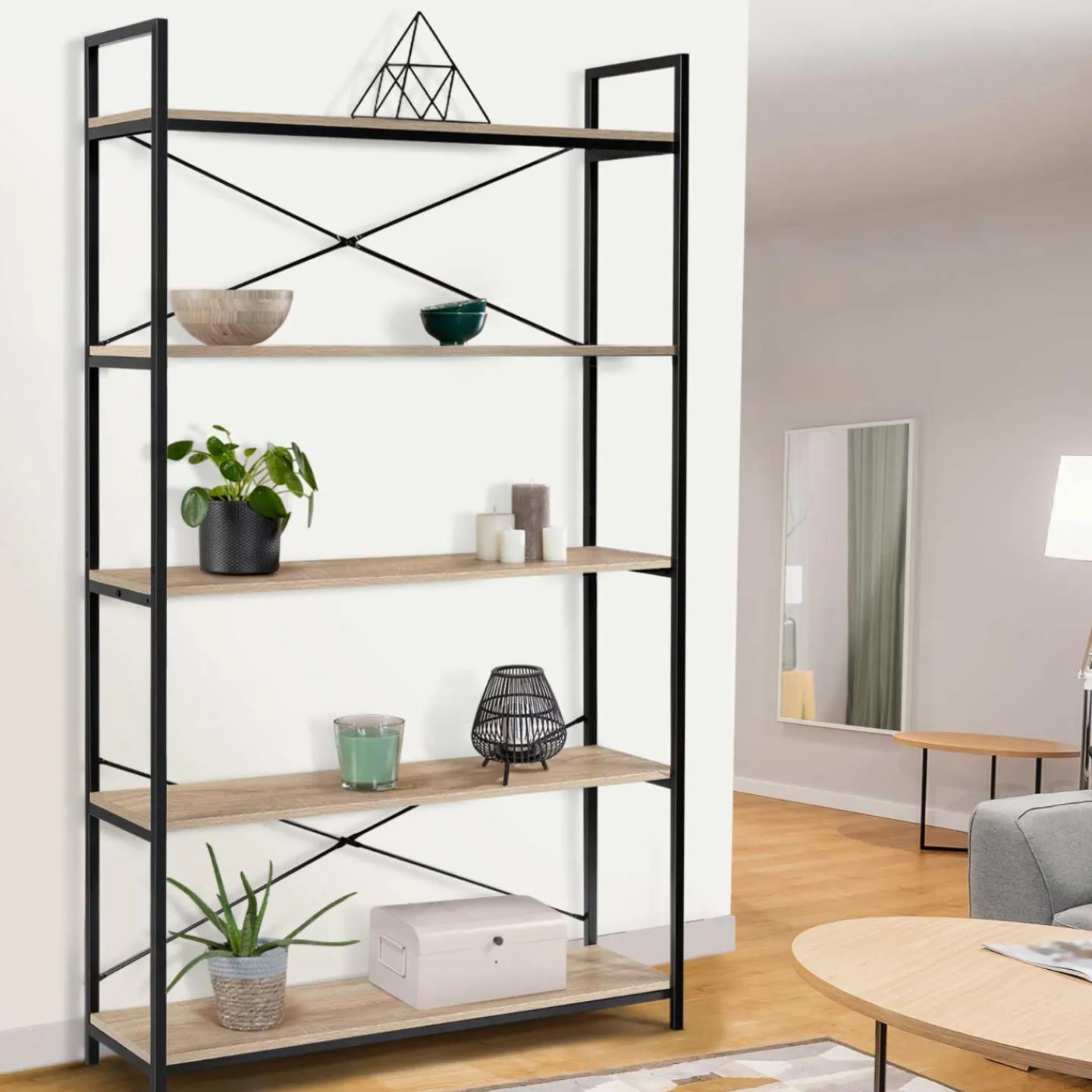 Étagère métal style industriel 170 cm*IDMarket Outlet