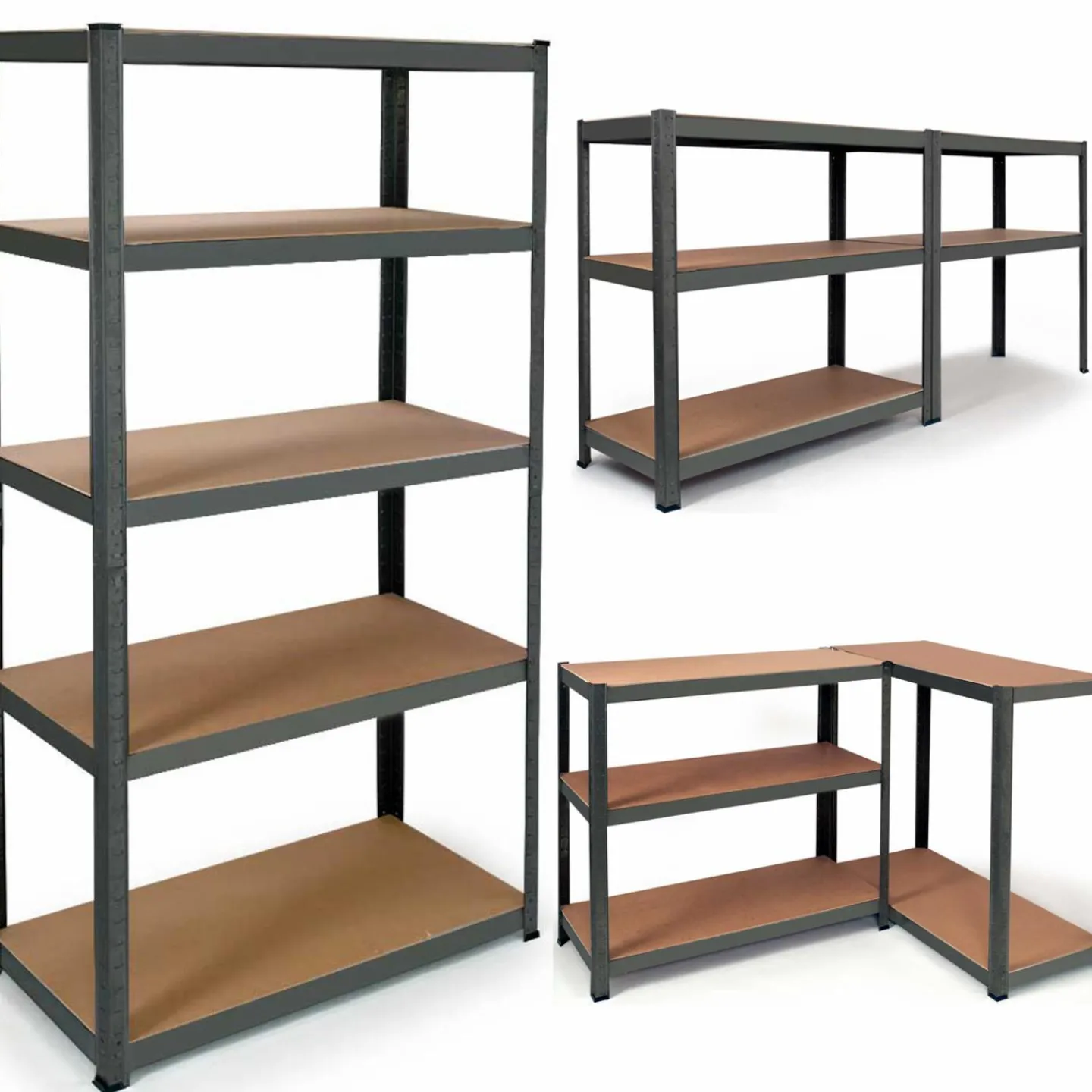 Étagère métallique modulable 5 plateaux*IDMarket Best