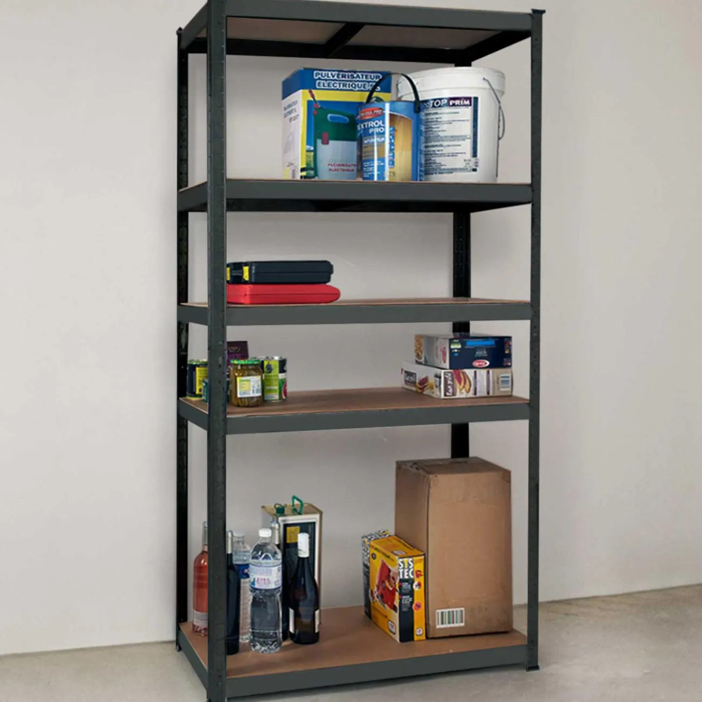 Étagère métallique modulable 5 plateaux*IDMarket Best