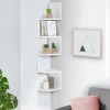 Étagère murale d’angle 5 niveaux blanche*IDMarket Clearance