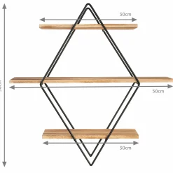 Étagère murale losange style industriel*IDMarket Clearance