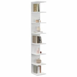 Étagère murale suspendue double position blanche 190 cm*IDMarket Discount