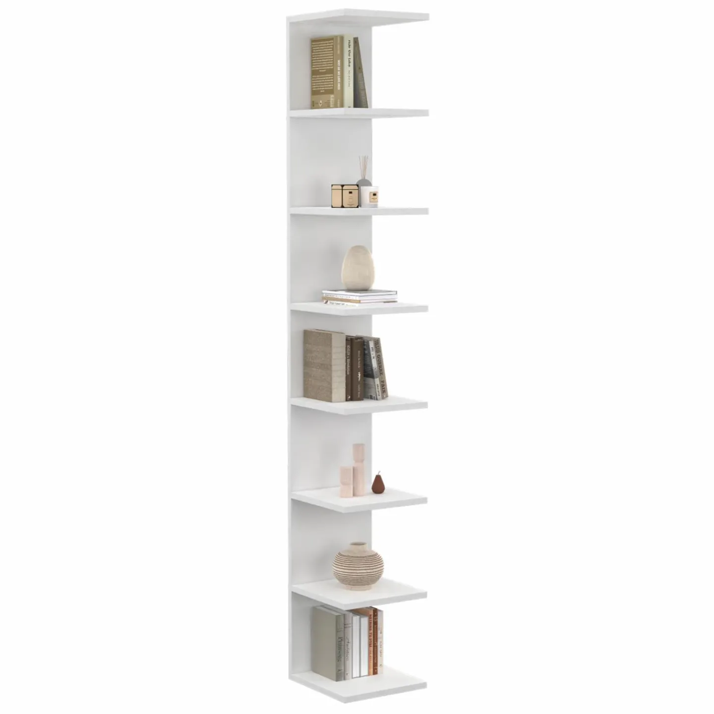Étagère murale suspendue double position blanche 190 cm*IDMarket Discount