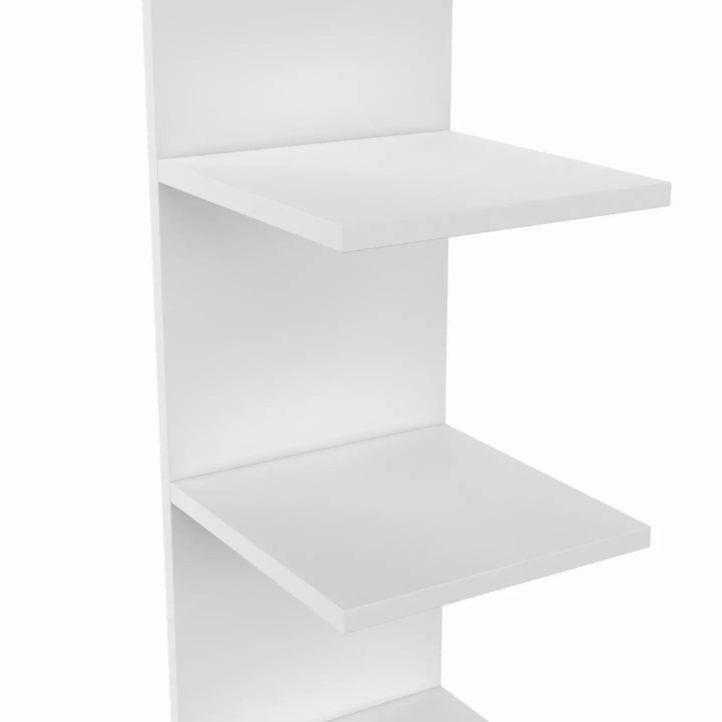 Étagère murale suspendue double position blanche 190 cm*IDMarket Discount