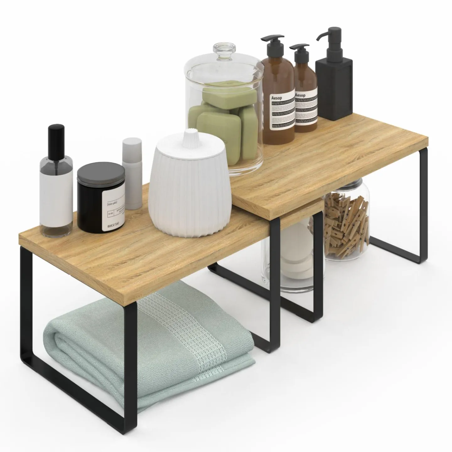 Étagères de rangement pour placard : lot de 4*IDMarket Discount