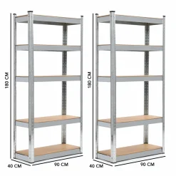 Étagères modulables charges lourdes en métal*IDMarket Outlet