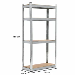 Étagères modulables charges lourdes en métal 150 cm*IDMarket Outlet