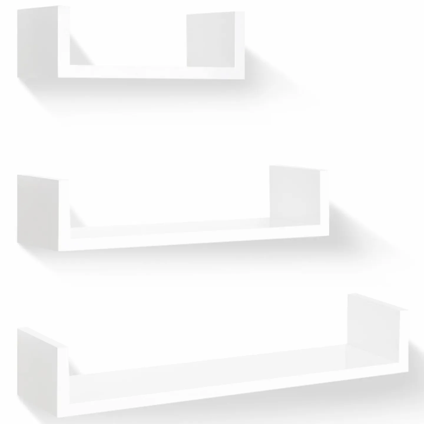 Étagères murales blanches laquées*IDMarket