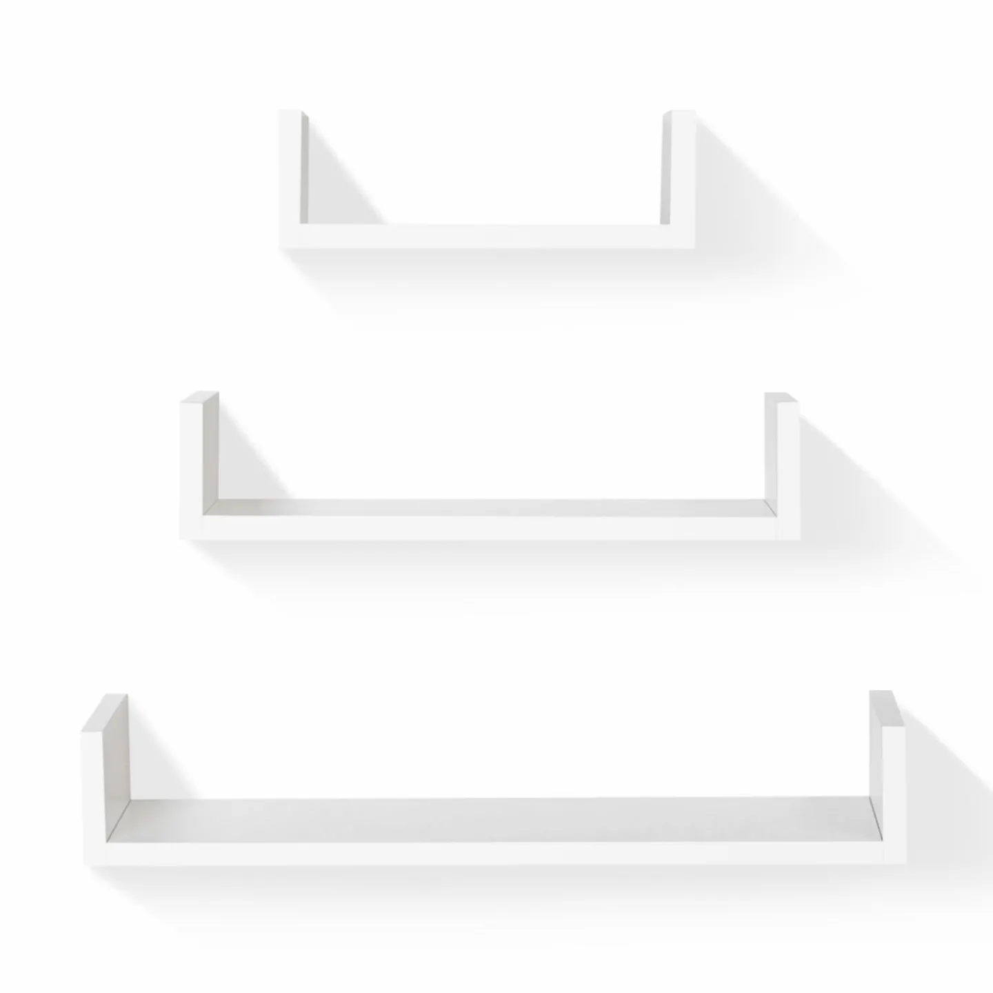 Étagères murales blanches laquées*IDMarket