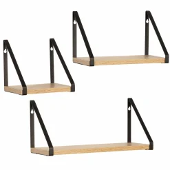 Étagères murales bois métal style industriel*IDMarket