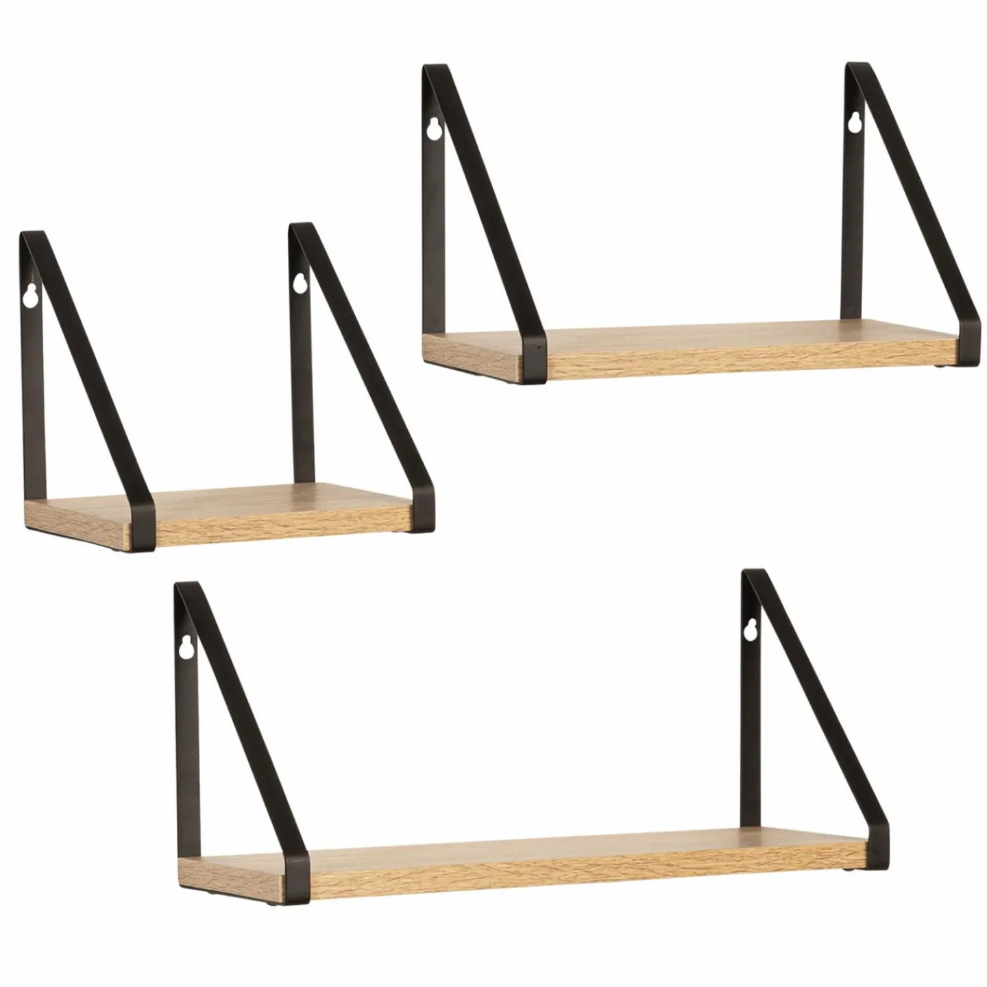 Étagères murales bois métal style industriel*IDMarket