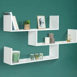 Étagères suspendues 3 niveaux blanches*IDMarket Clearance