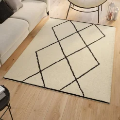 Tapis d'intérieur rectangle à motifs berbère 160 x 220 cm*IDMarket Discount