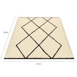 Tapis d'intérieur rectangle à motifs berbère 160 x 220 cm*IDMarket Discount