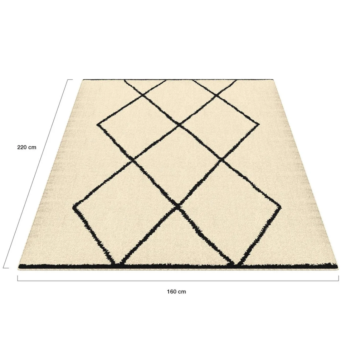 Tapis d'intérieur rectangle à motifs berbère 160 x 220 cm*IDMarket Discount