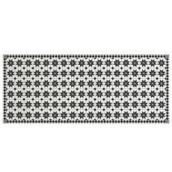Tapis en vinyle effet mosaïque noir et blanc 66 x 160 cm*IDMarket Online