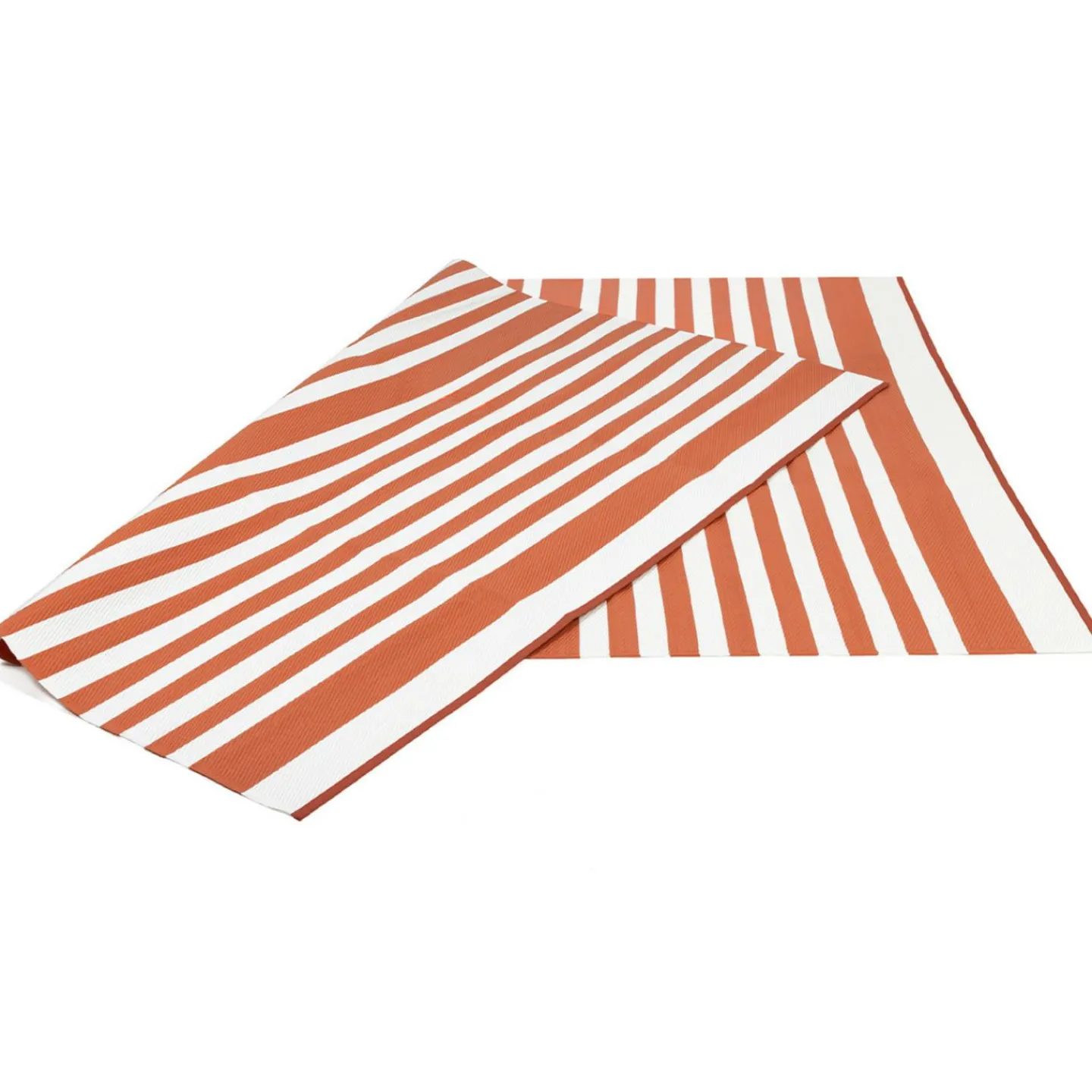 Tapis extérieur à rayures terracotta 270x370cm*IDMarket Discount