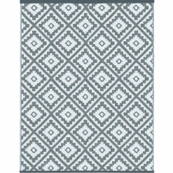Tapis extérieur gris motifs géométriques 270 x 370 cm*IDMarket Outlet