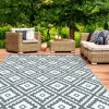 Tapis extérieur gris motifs géométriques 270 x 470 cm*IDMarket Best
